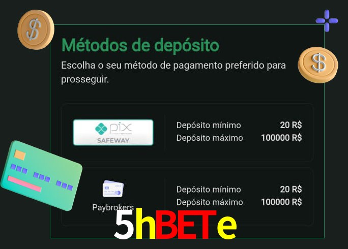 O cassino 5hbete oferece uma grande variedade de métodos de pagamento